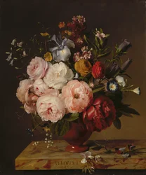 Wazon z kwiatami na gzymsie, 1817
